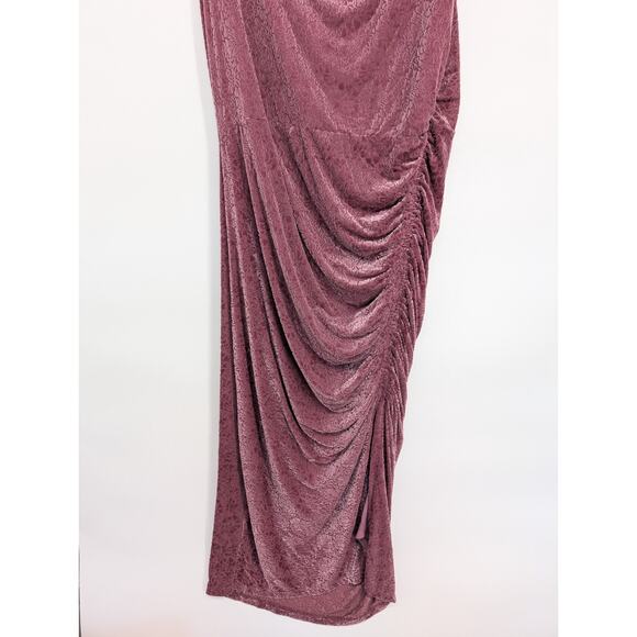 NWT Anthropologie Maya Ruched Cowl Neck Midi Dress Mesh Velvet Sz Plus 2X #8A508 - Picture 5 of 11